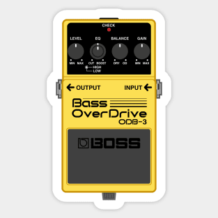 Boss ODB-3 Bass OverDrive Guitar Effect Pedal Sticker